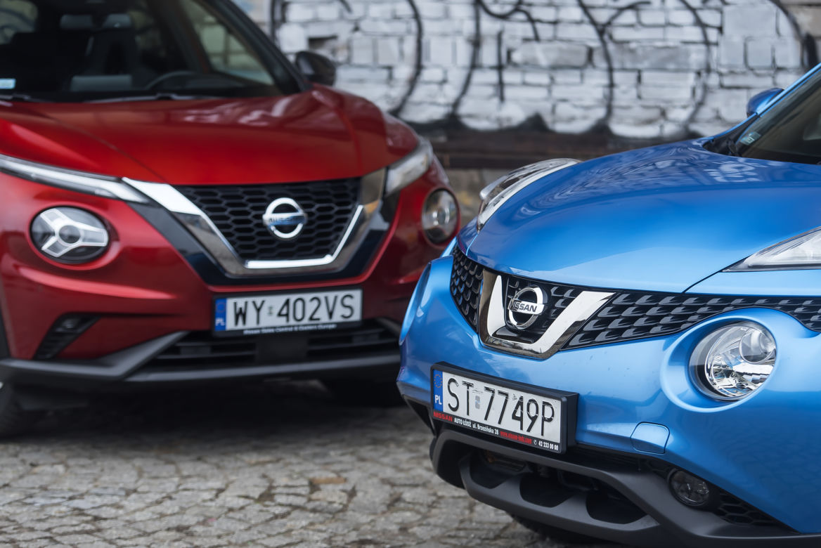 Nissan Juke pierwszej i drugiej generacji 