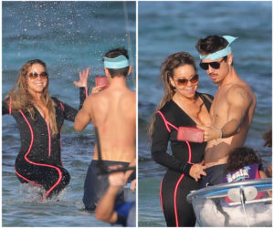 Mariah Carey i Bryan Tanaka na plaży