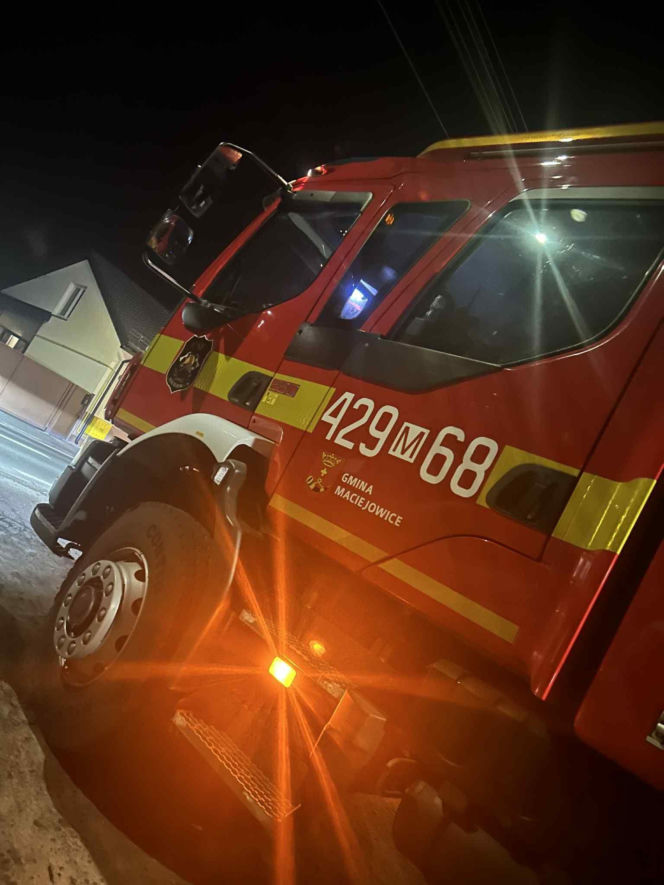 tragiczny pożar w Domaszewie w gminie Maciejowice