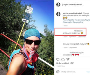 Komentarz pod zdjęciem Justyny Kowalczyk