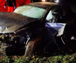 Lipiny. Makabryczny wypadek audi! Pasażerka nie żyje, kierowca - ciężko ranny [ZDJĘCIA]