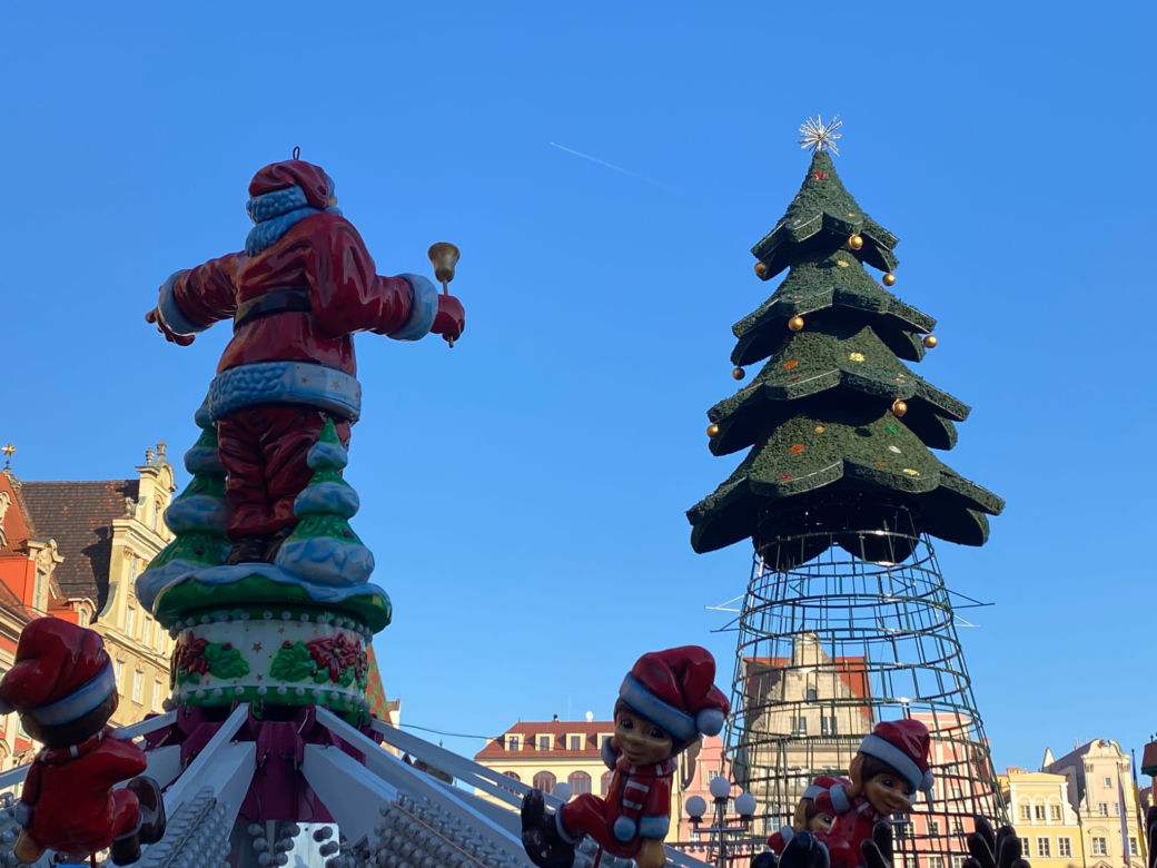 Choinka we Wrocławiu prawie gotowa. Zdania mieszkańców znowu podzielone [ZDJĘCIA]