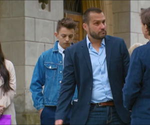 Barwy szczęścia, odcinek 2124: Tadeusz (Jakub Mróz), gangster Miras (Rafał Iwaniuk)