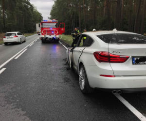 BMW stanęło w płomieniach na DK 10 w Emilianowie!