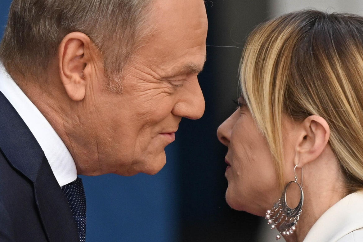 Donald Tusk spotkał się z Giorgią Meloni