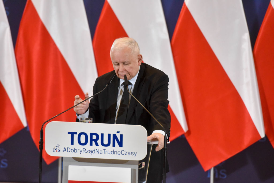Jarosław Kaczyński na spotkaniu w Toruniu odpowiedział na pięć pytań publiczności