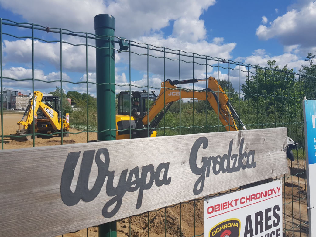 Koparki na Wyspie Grodzkiej