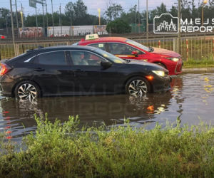 Okolice Okęcia zalane po ulewie! Padało tylko 10 minut