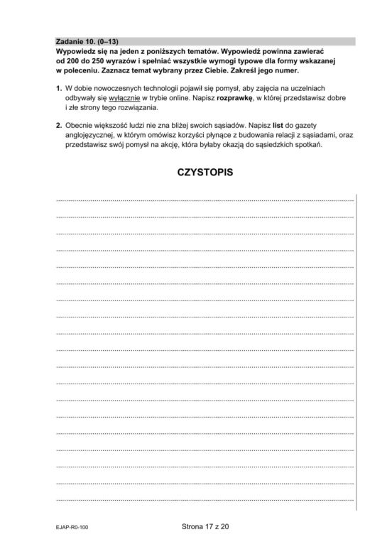 Matura 2025: angielski rozszerzony 8.05.2025. Arkusze CKE i odpowiedzi. Poziom podstawowy [Formuła 2015]