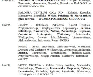 9. Zmiany w komunikacji miejskiej na czas Maratonu DOZ - 17 kwietnia