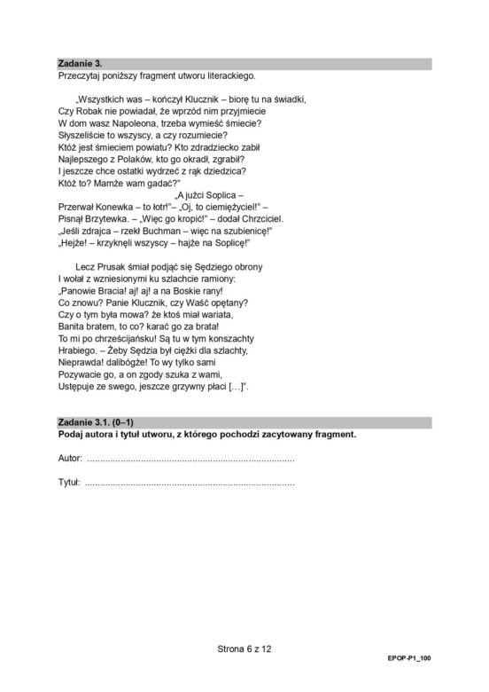 Matura 2024 - język polski. Arkusze Formuła 2015 (pp)