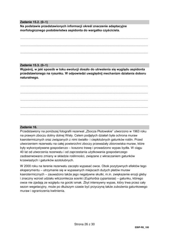 Matura biologia arkusz formuła 2015