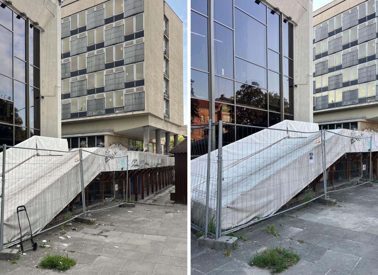 Schody przy Kinie Kijów: przed i po
