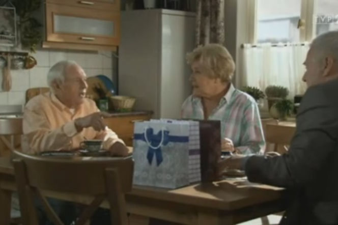 M jak miłość odc. 1013. Barbara (Teresa Lipowska), Lucjan (Witold Pyrkosz)