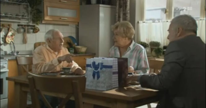 M jak miłość odc. 1013. Barbara (Teresa Lipowska), Lucjan (Witold Pyrkosz)