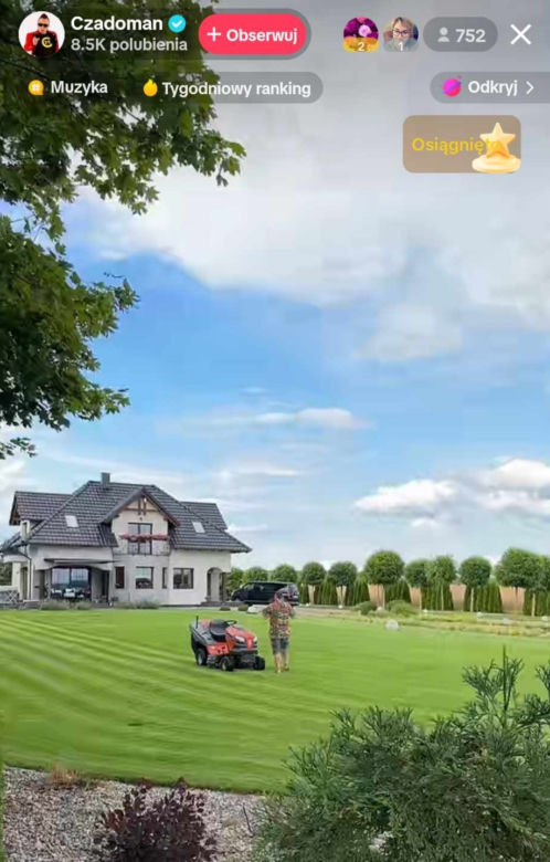 Czadoman po pracy zajmował się ogrodem!