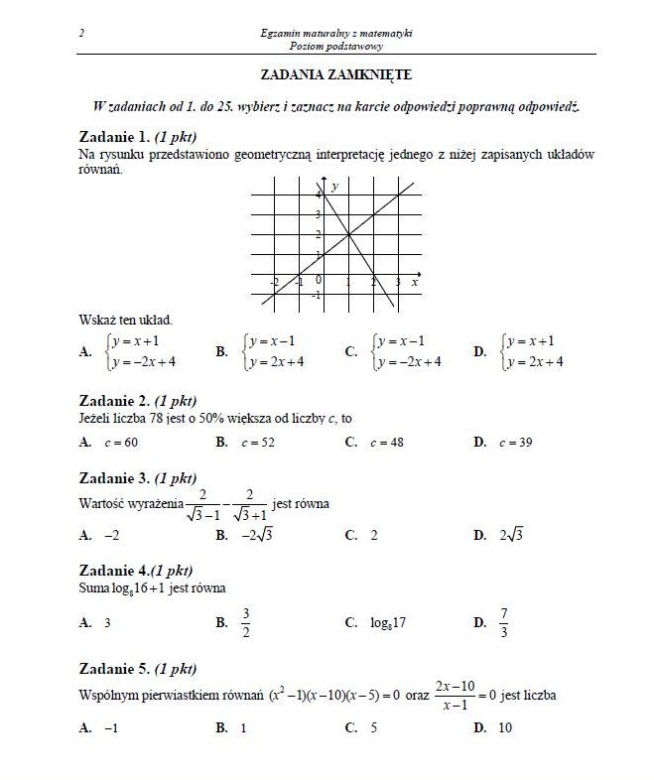 matura 2014 matematyka