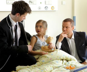 M jak miłość. Ania (Julia Paćko), Łukasz (Adrian Żuchewicz), Andrzej (Krystian Wieczorek)