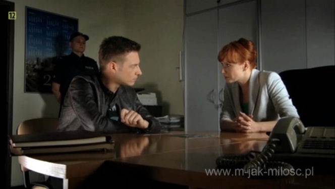 M jak miłość odc. 1003. Irek (Maciej Jachowski), Agnieszka (Magdalena Walach)