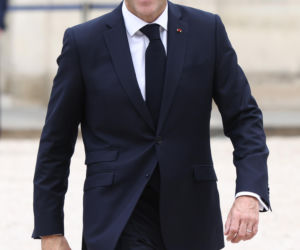 Emmanuel Macron z żoną Brigitte Macron
