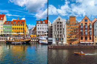 Zagraniczny turysta zachwycony Gdańskiem