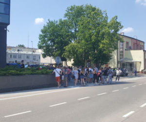 Białystok. Pożar w biurowcu przy ul. Świętojańskiej. Ponad 200 osób opuściło budynek