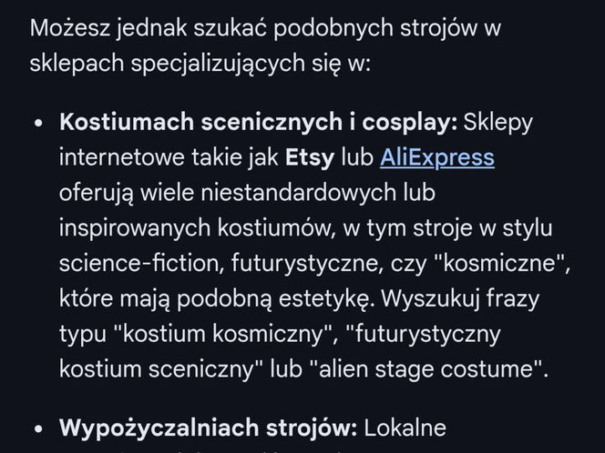 Gemini doradza, gdzie szukać strojów