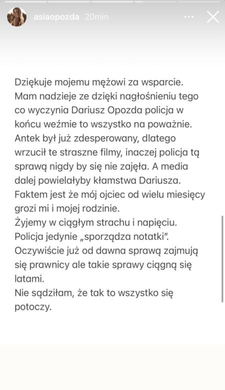 Joanna Opozda trafiła do szpitala