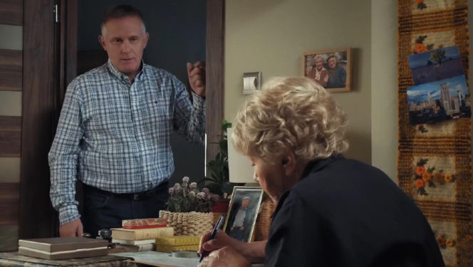 M jak miłość odc. 1916. Artur Rogowski (Robert Moskwa), Barbara (Teresa Lipowska)