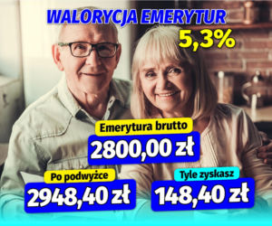 Waloryzacja emerytur 5,3%