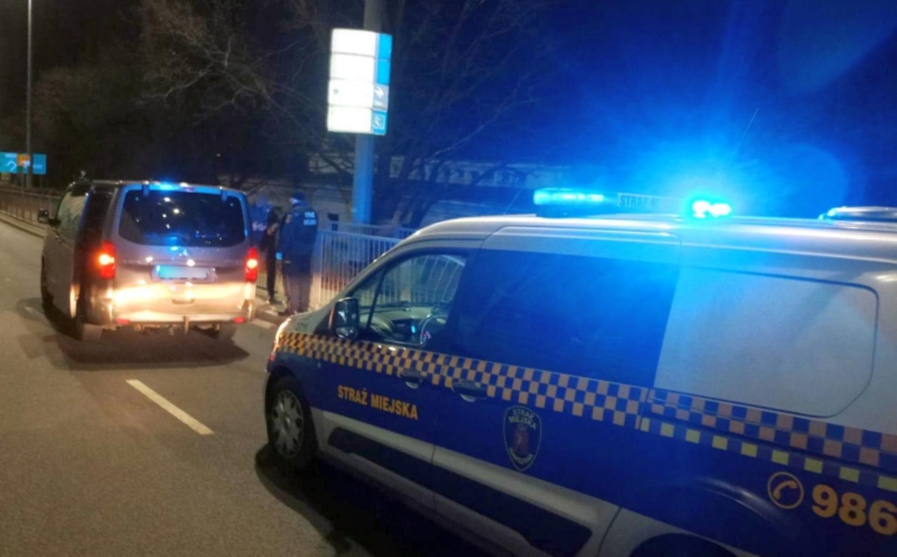 Nocny wypadek na Moście Gdańskim w Warszawie