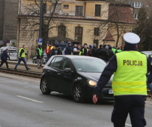 Protest taksówkarzy w Warszawie