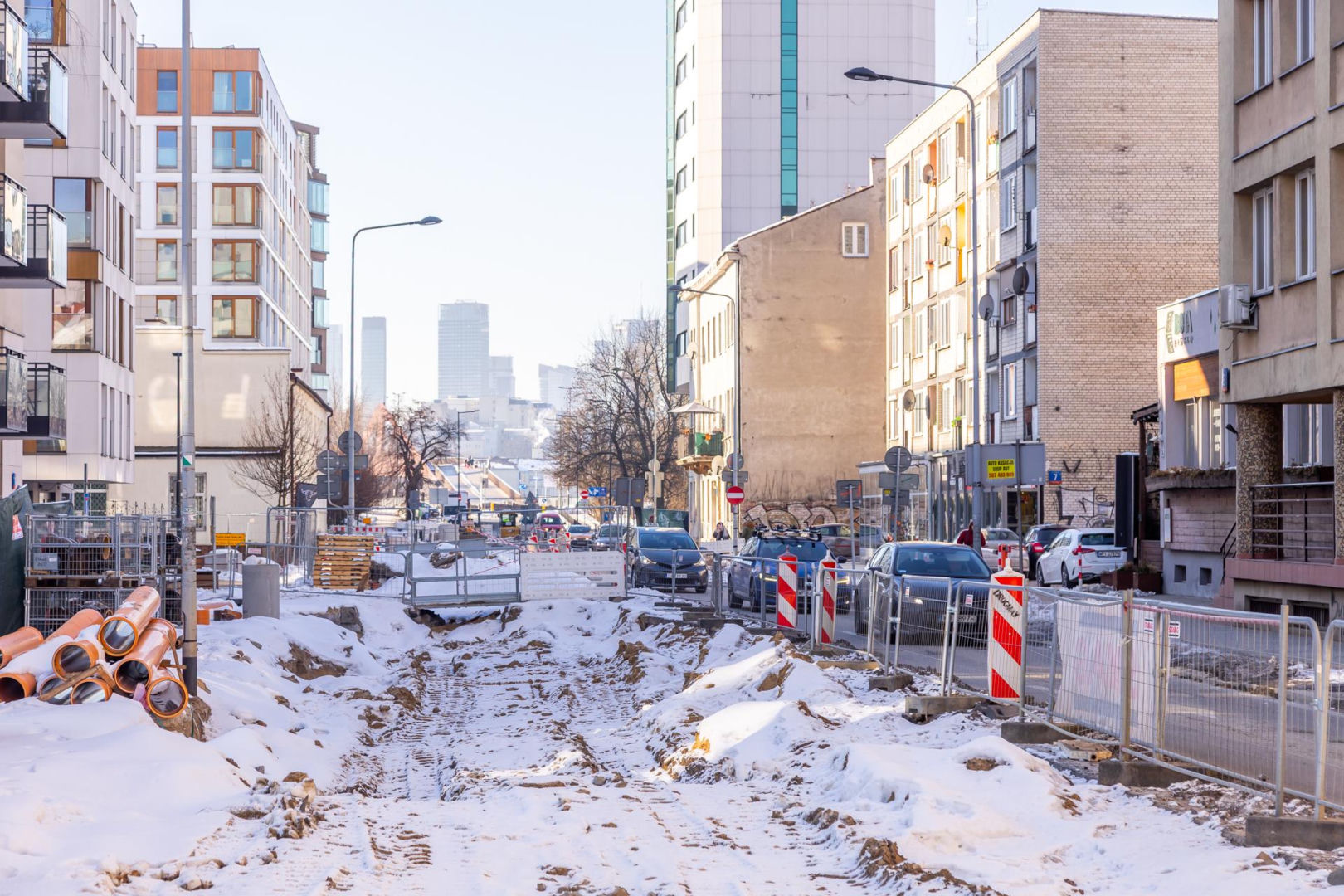 Przebudowa ul. Okrzei w Warszawie
