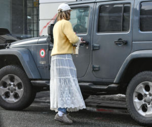 Lara Gessler wozi się w firance