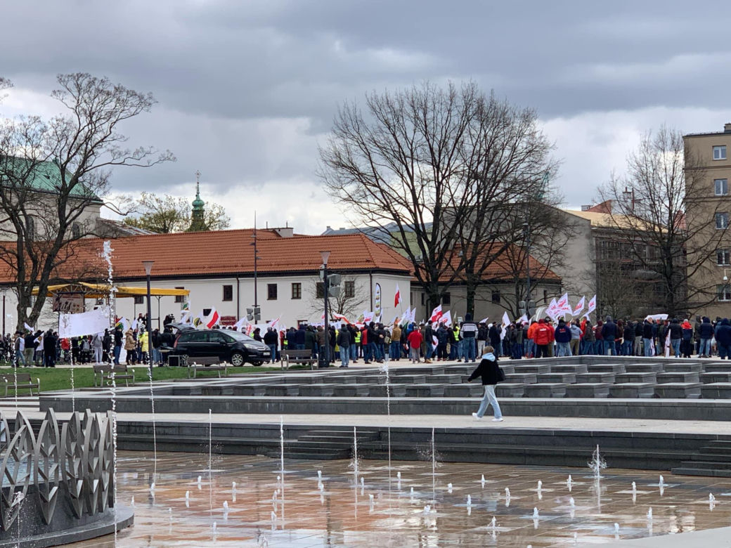Protest górników w Lublinie