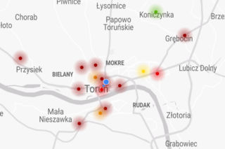 Bardzo zła jakość powietrza nad Toruniem. Dziś lepiej ograniczać spacery