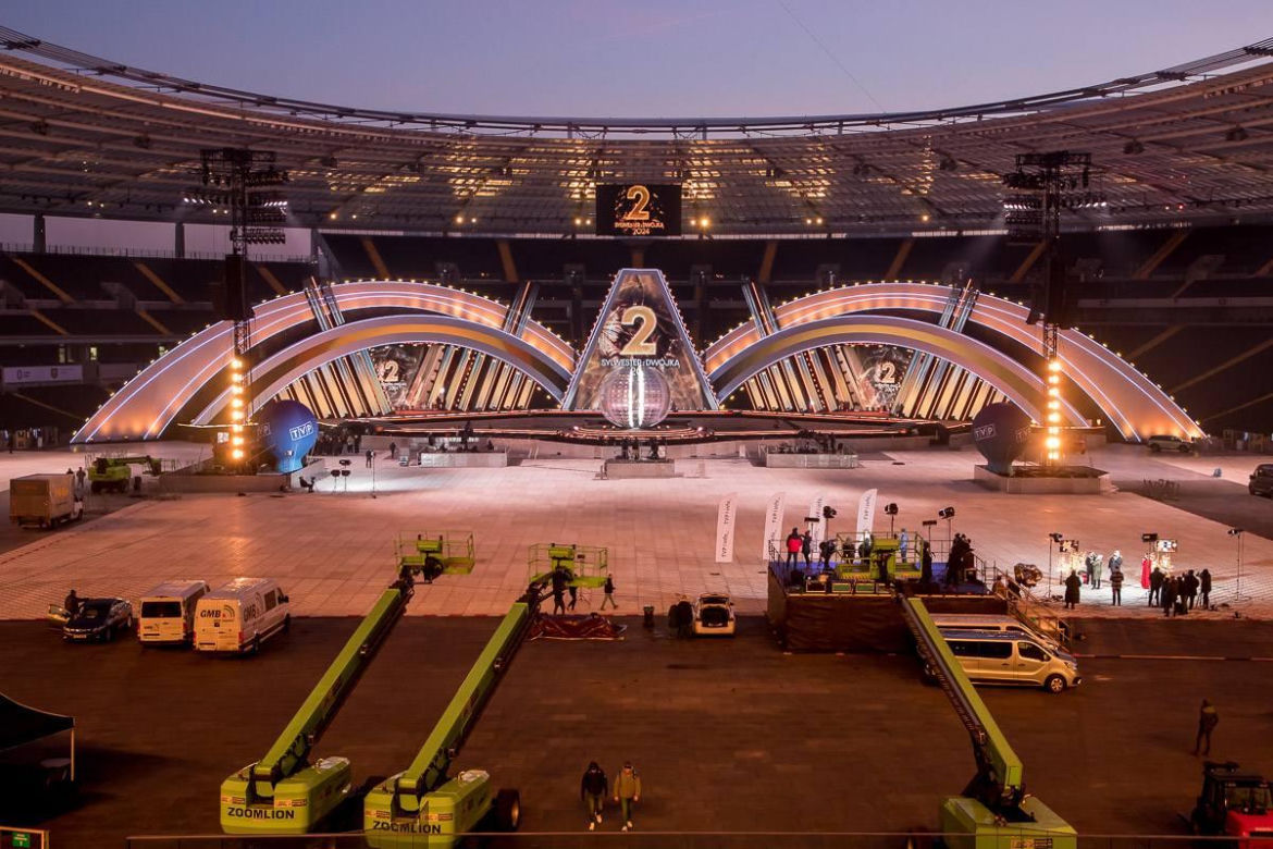 Ostatnie przygotowania na Sylwester z Dwójką na Stadionie Śląskim. Zobacz najnowsze zdjęcia z prób artystów