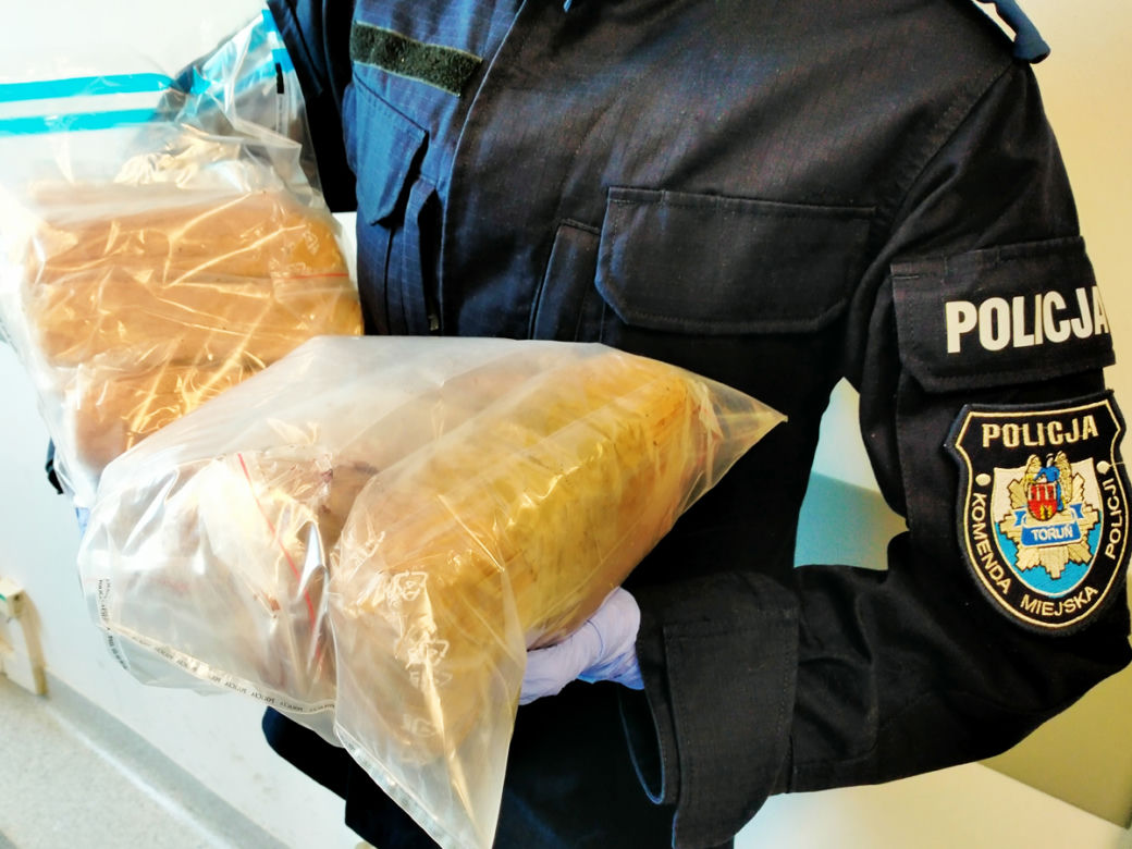 32 kilogramy narkotyków znaleźli policjanci z Torunia. 52-latek za kratami
