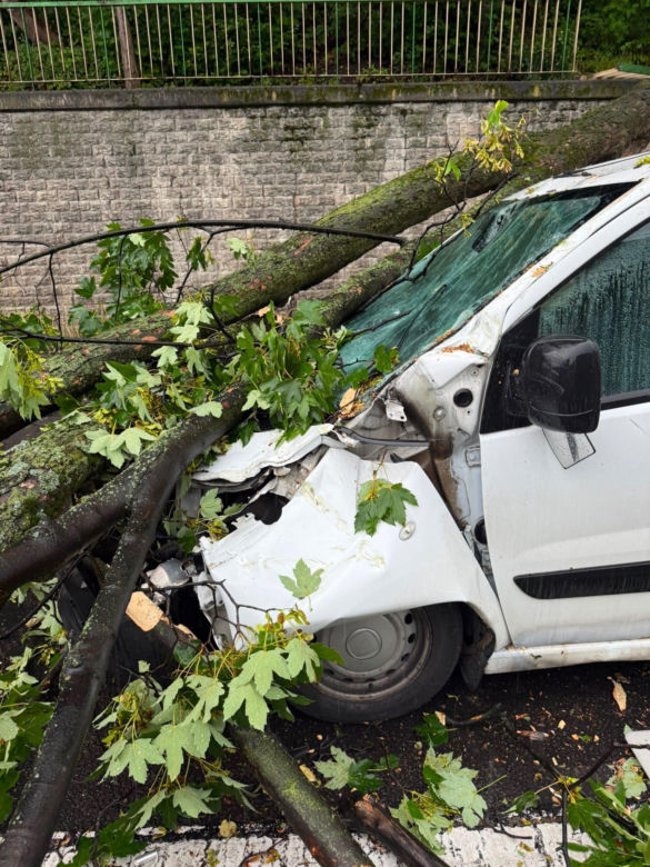 Auto Bubasa po nawałnicy 19 lipca