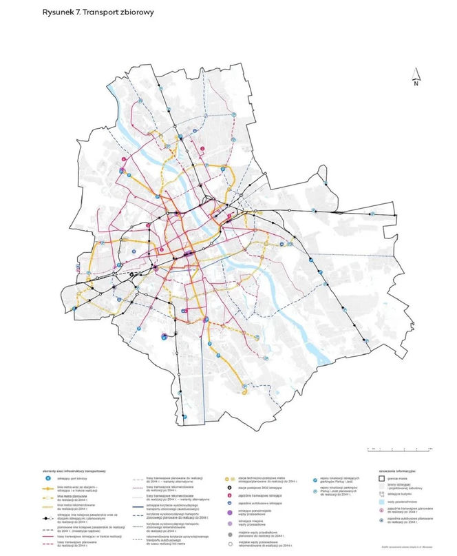 Plany rozwoju sieci transportu publicznego w Warszawie - Strategia Rozwoju Warszawy 2040+