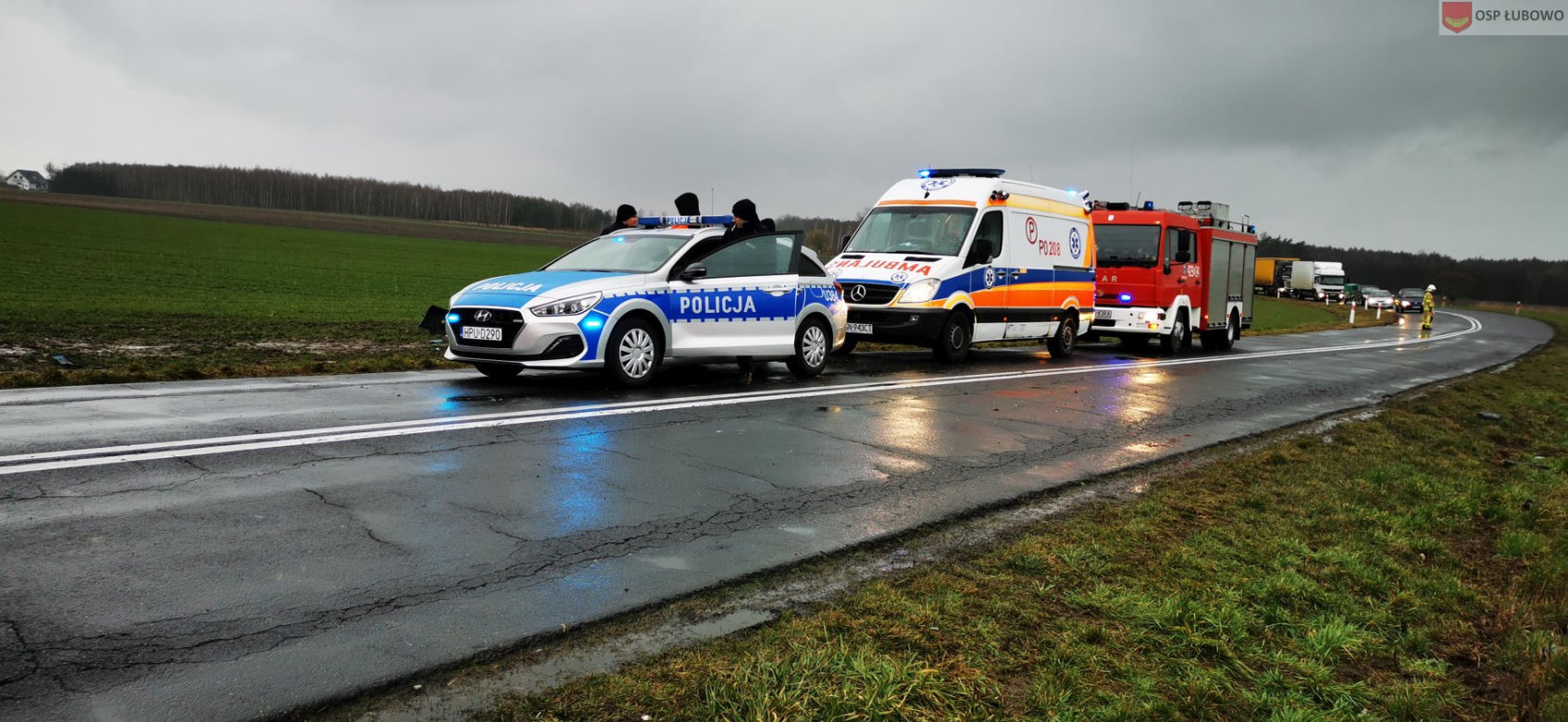 Wypadek na terenie powiatu gnieźnieńskiego