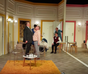 Spektakl Prezent urodzinowy w Teatrze Żeromskiego w Kielcach - próba