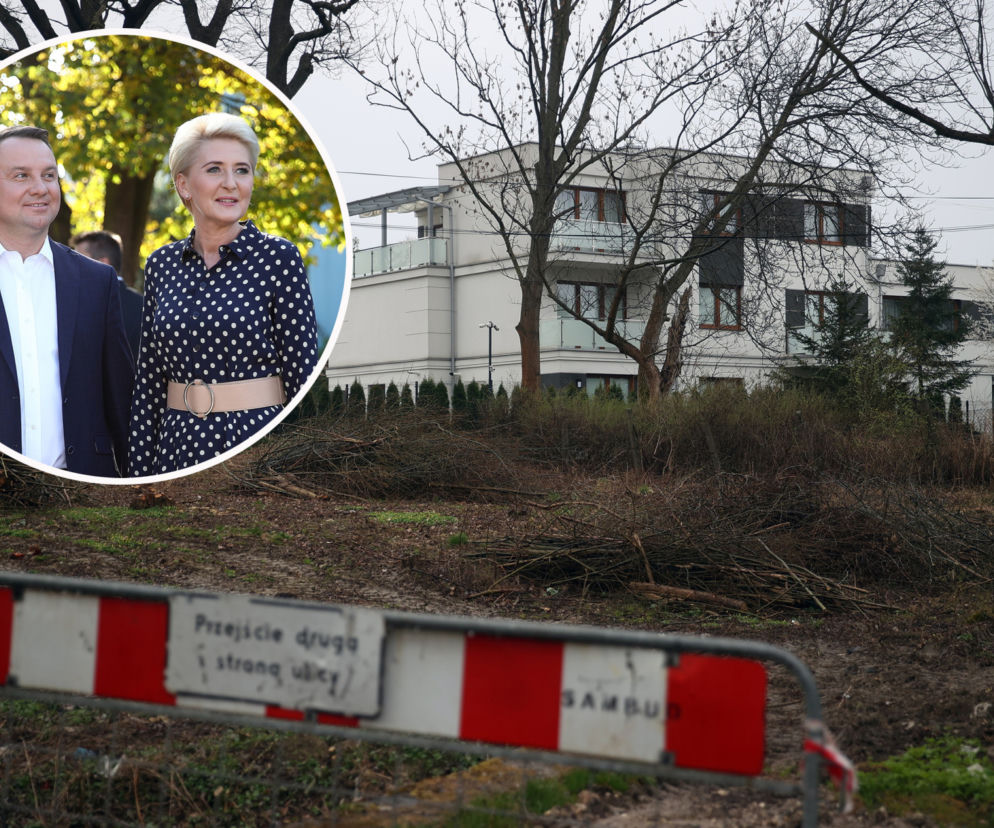 Elegancki chodnik przy luksusowym domu Andrzeja i Agaty Dudów 