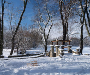 Park w Skawinie zachwyca zimą
