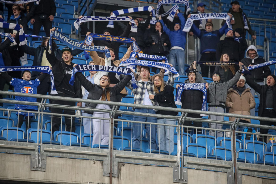 Kibice na meczu Lech Poznań - Ruch Chorzów