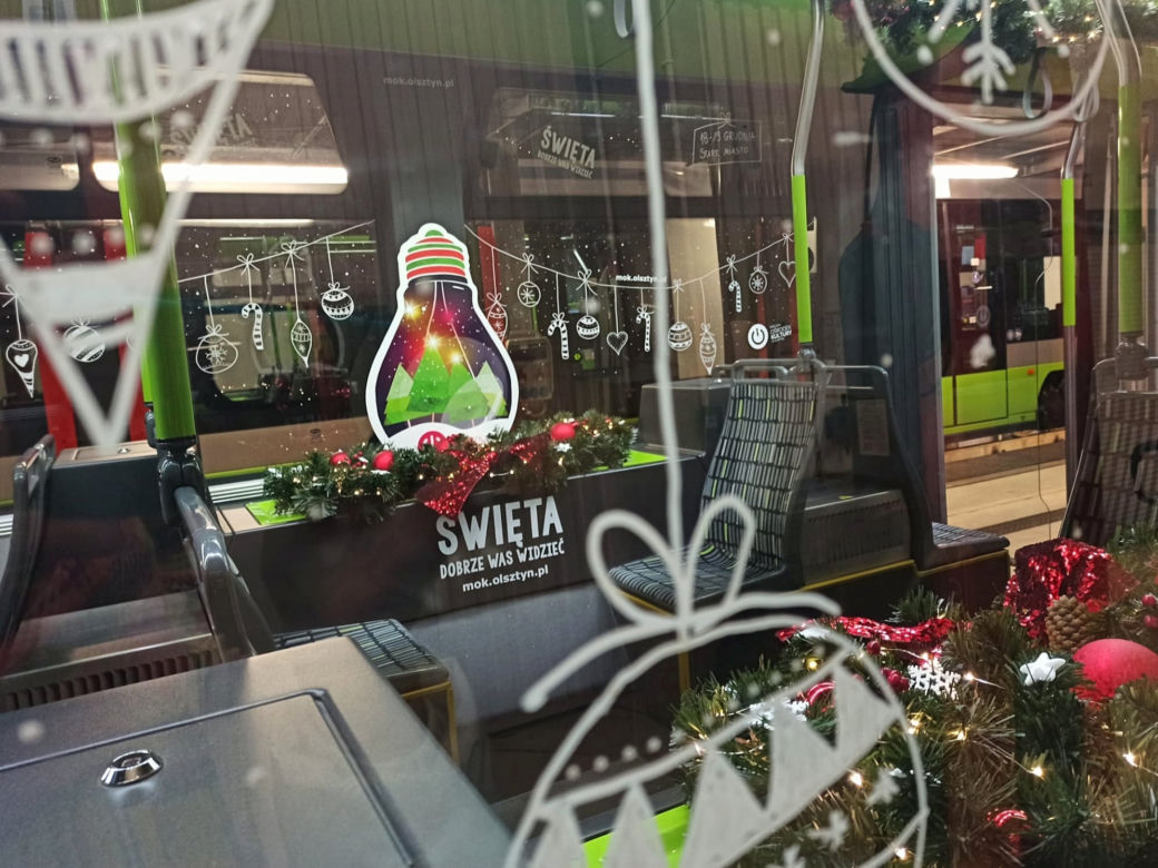 Świąteczny tramwaj wyjechał na olsztyńskie trasy