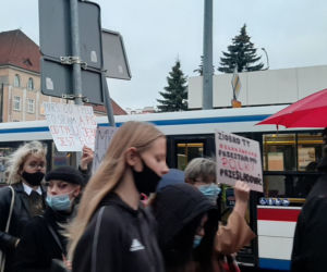 Protest kobiet - blokada ulic w Olsztynie