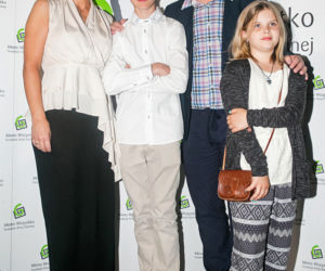 Zbigniew Zamachowski, Monika Richardson z córką Zofią i synem Tomaszem. 2015r.