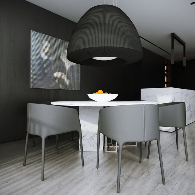 Biało - szare mieszkanie