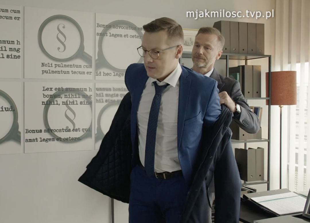 M jak miłość odc. 1730.Piotrek (Marcin Mroczek), Andrzej Budzyński (Krystian Wieczorek)